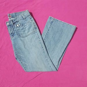 Vintage Old Navy Distressed Ultra Low Waist Jeans